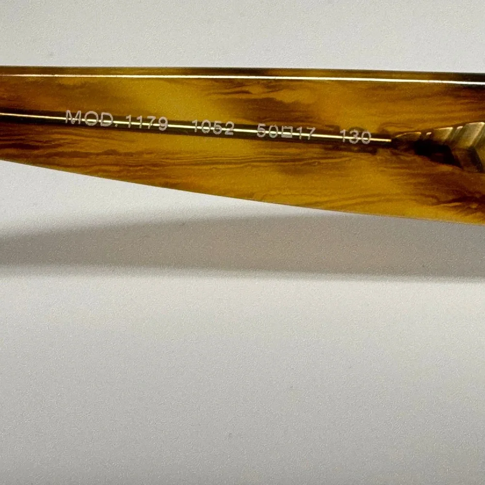 Versace MOD 1179 1052 Gold Tortoise Semi Rimless Eyeglasses 50-17-130 LH6647